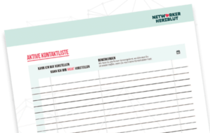 Aktive Kontaktliste - Das wichtigste Werkzeug Network Marketing