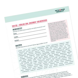 Sieh Sie Vorlage - Profiling für Network Marketing